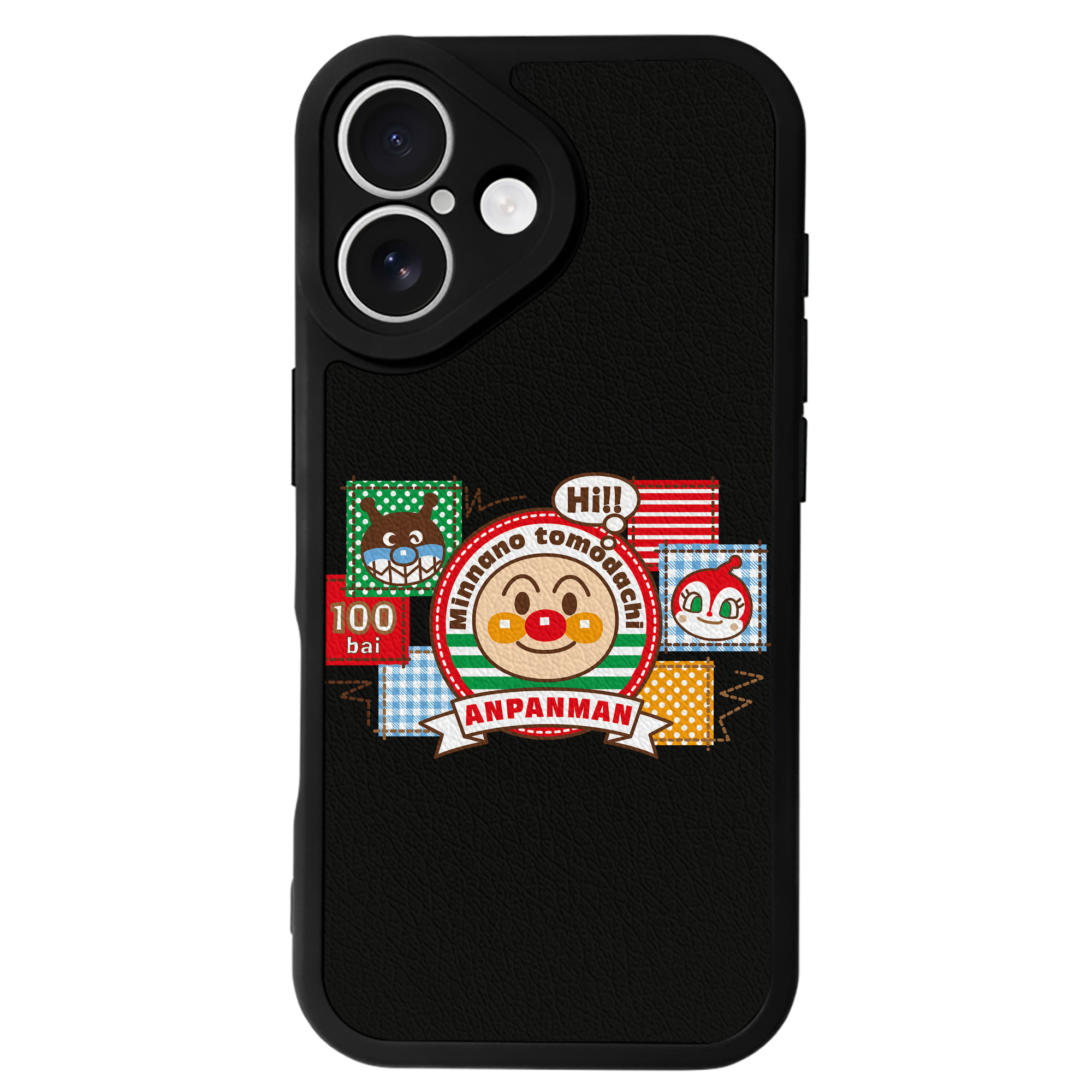 （画像用） アンパンマン Anpanman 【iPhone 16シリーズ対応】シリコンスマホケース（レザー調） 材質：シリコン